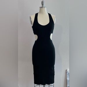 Sweater knit sexy cutout women’s little black dress Abercrombie petite size S